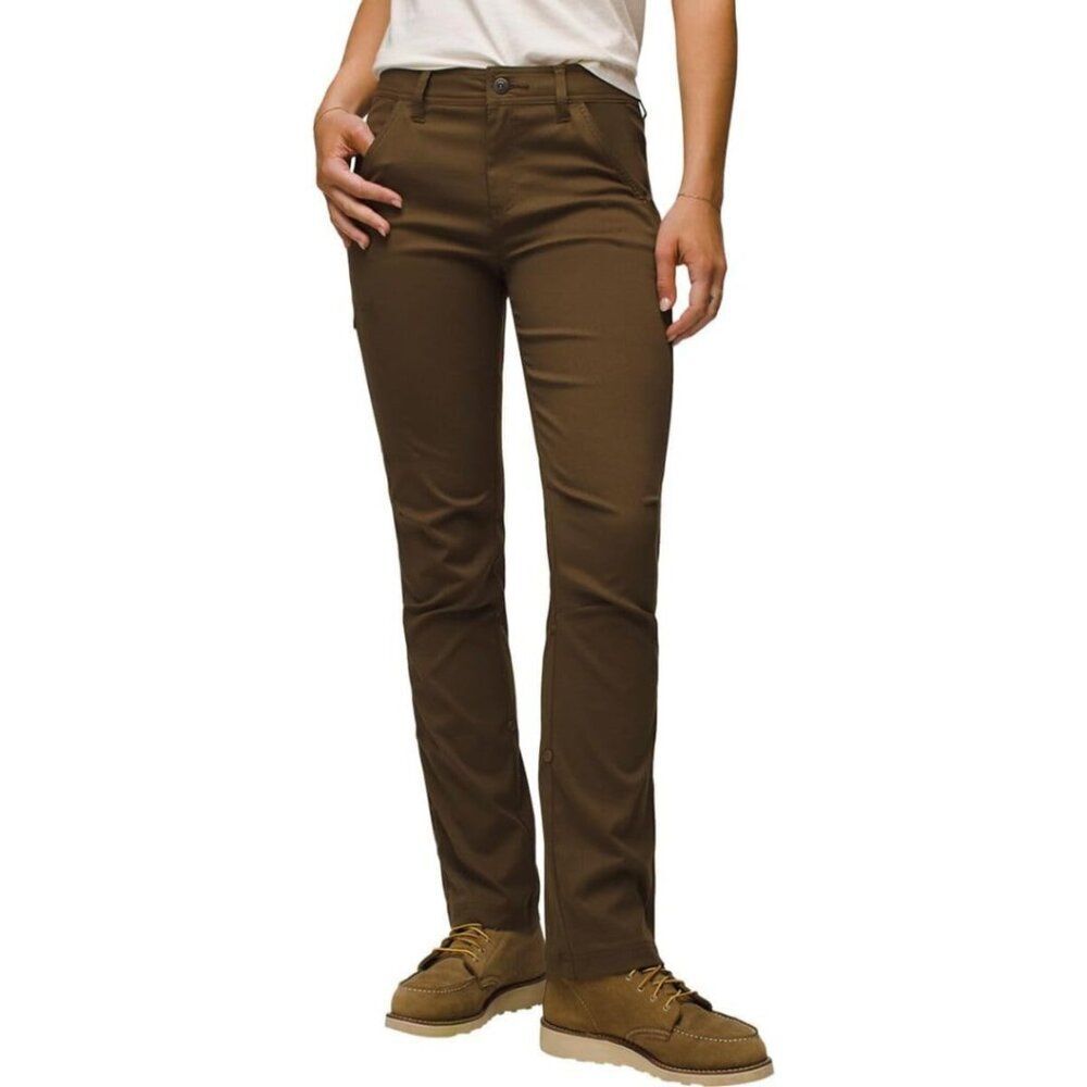 Prana Women's Stretch Zion Mid Rise Pants Rich Earth NWT Size 2 Hiking Outdoors